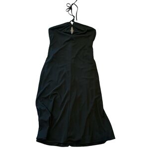 david meister black halter dress size 6